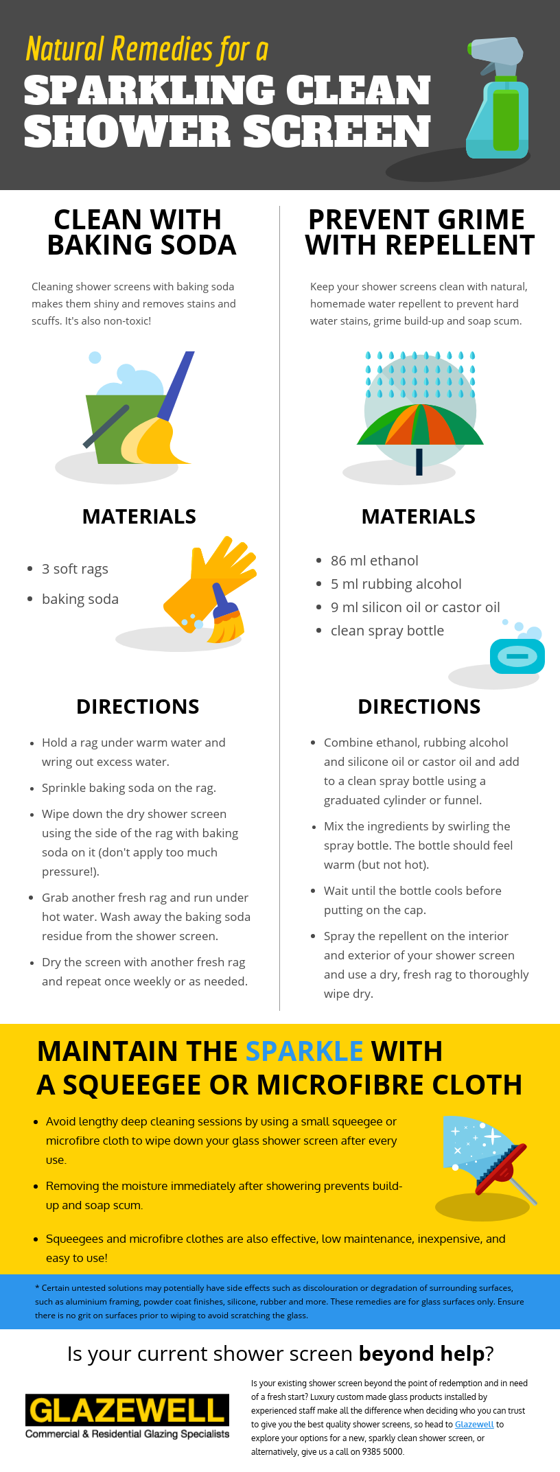 how to clean shower screen guide