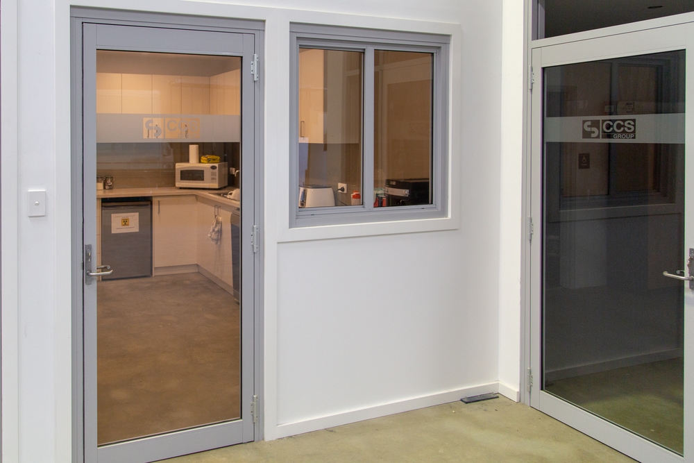Hinged Commercial Doors and Sliding Window 1
