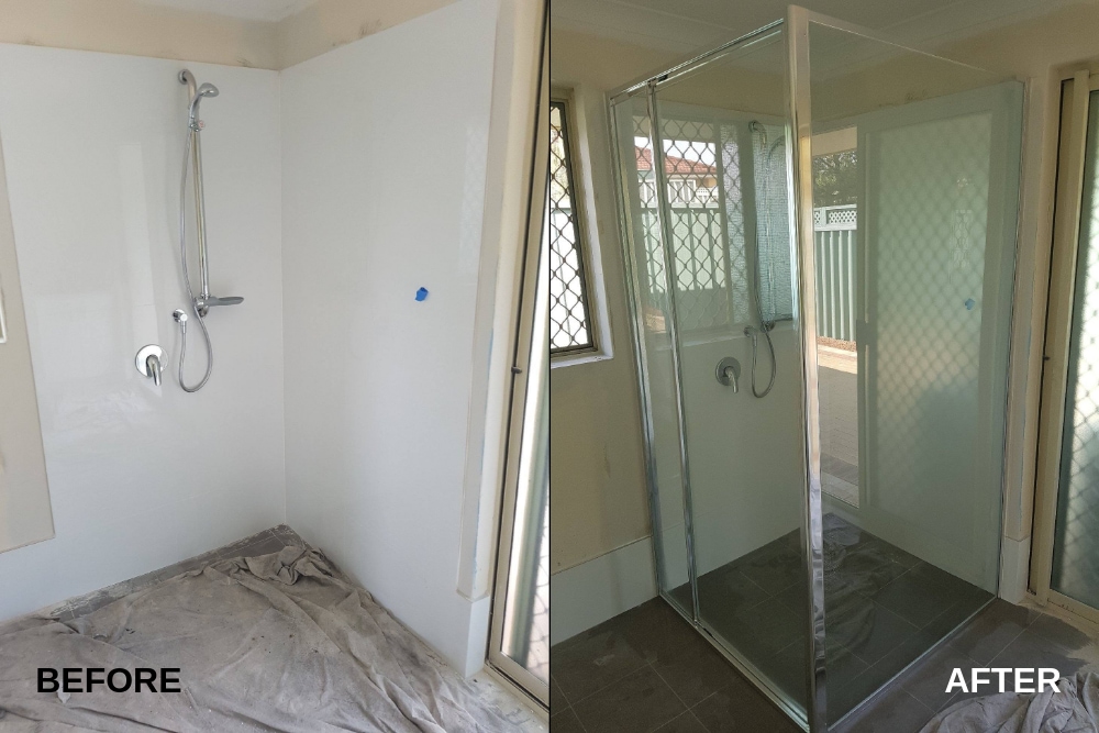 Shower Screen Before and After 1